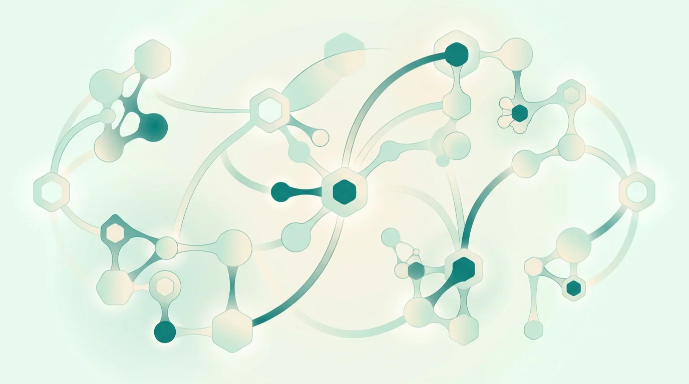 Abstrakte Darstellung von Vernetzung und Zusammenarbeit, 1200x900 px